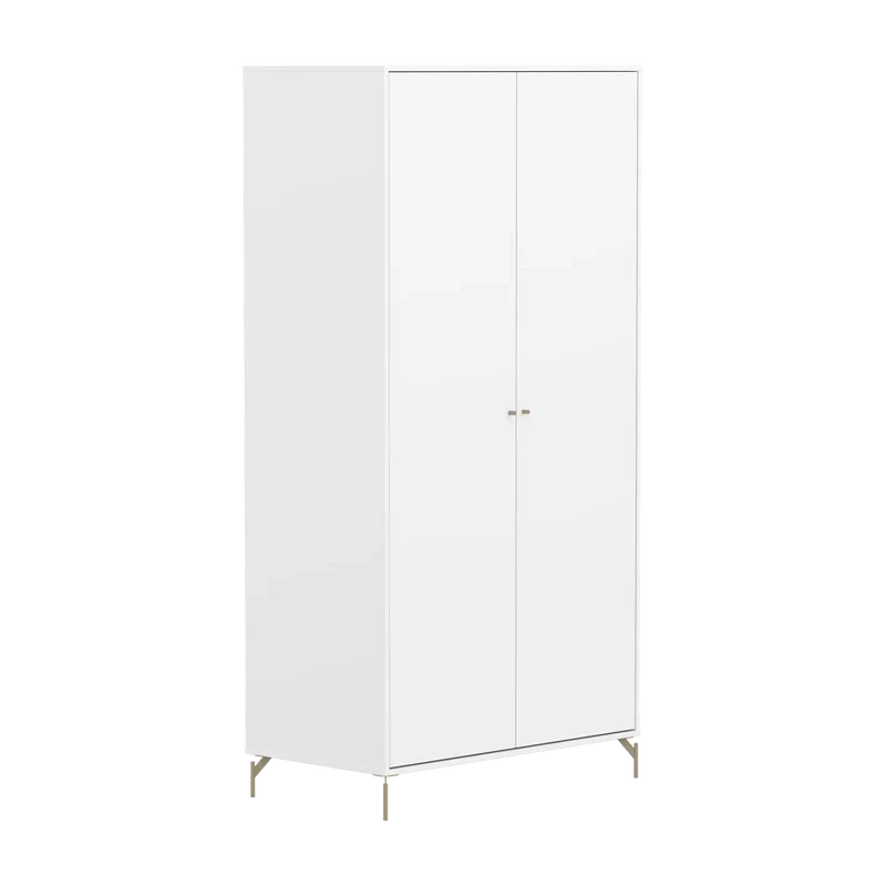 Flexa Saga Kleiderschrank, 2 Türen Weiss/Sand