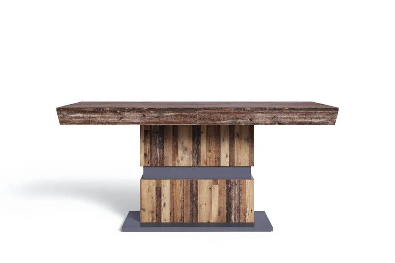 Esszimmertisch MATTHEW / Küchen-Tisch 160 cm mit Auszugsfunktion auf 215 cm / Auszugstisch Artisan Eiche, Light Atelier oder Old Wood / Esstisch ausziehbar mit Einlegeplatte / 160-215 x 90, H 75 cm