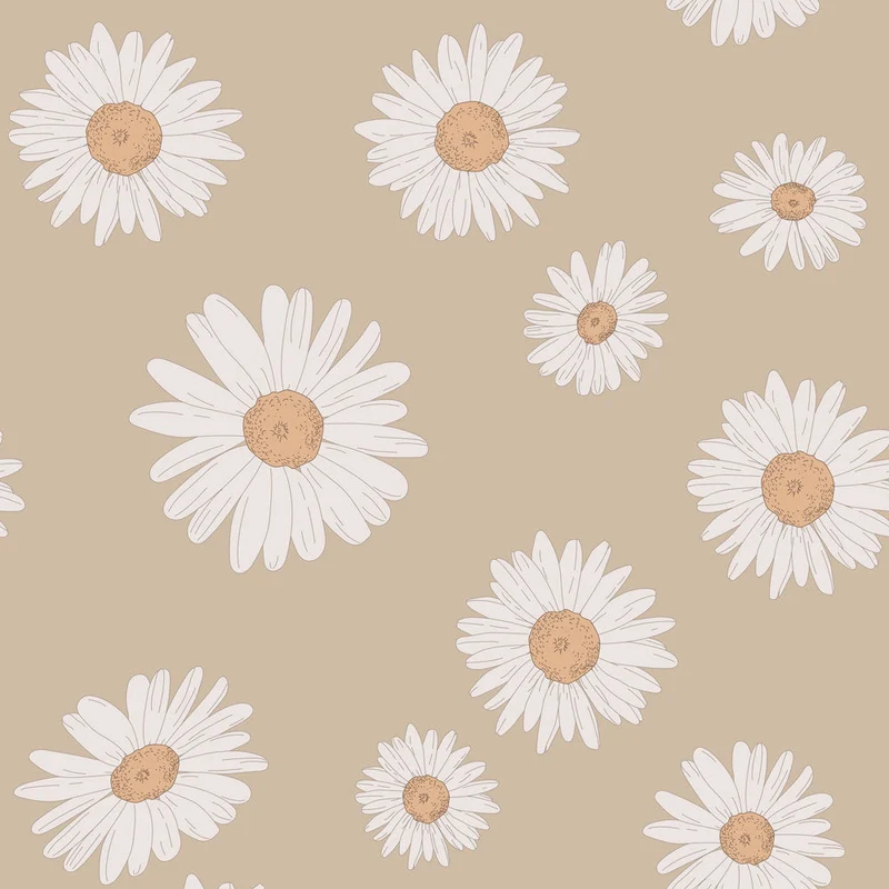 Dekornik Tapete Tuscan Gänseblümchen Cappucino Streifen 100 x 280