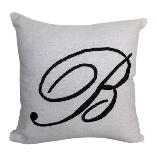 BIG Letter Monogram Embroidered, 26 x26 Sham Decorative Pillows