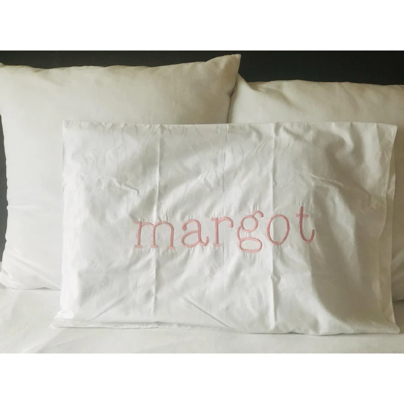 Monogram Cotton Pillow Cases, Personalized pillowcases