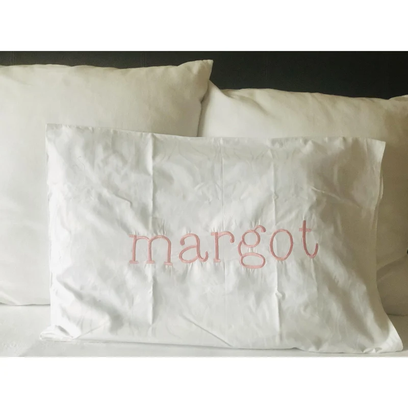 Monogram Cotton Pillow Cases, Personalized pillowcases