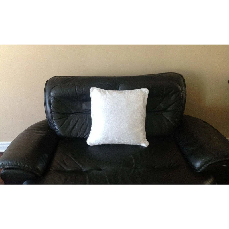 White Velvet Pillows with piping