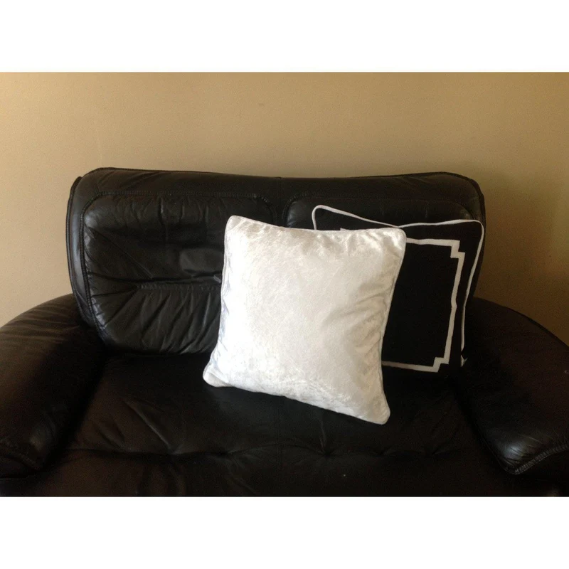 White Velvet Pillows with piping