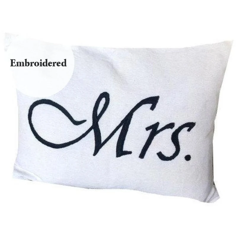 Couple Pillows, Mr. & Mrs. Pillows, His and Hers Pillow Set, Wedding Gifts