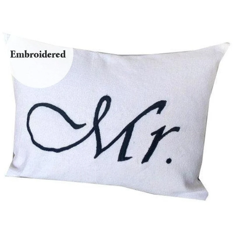 Couple Pillows, Mr. & Mrs. Pillows, His and Hers Pillow Set, Wedding Gifts