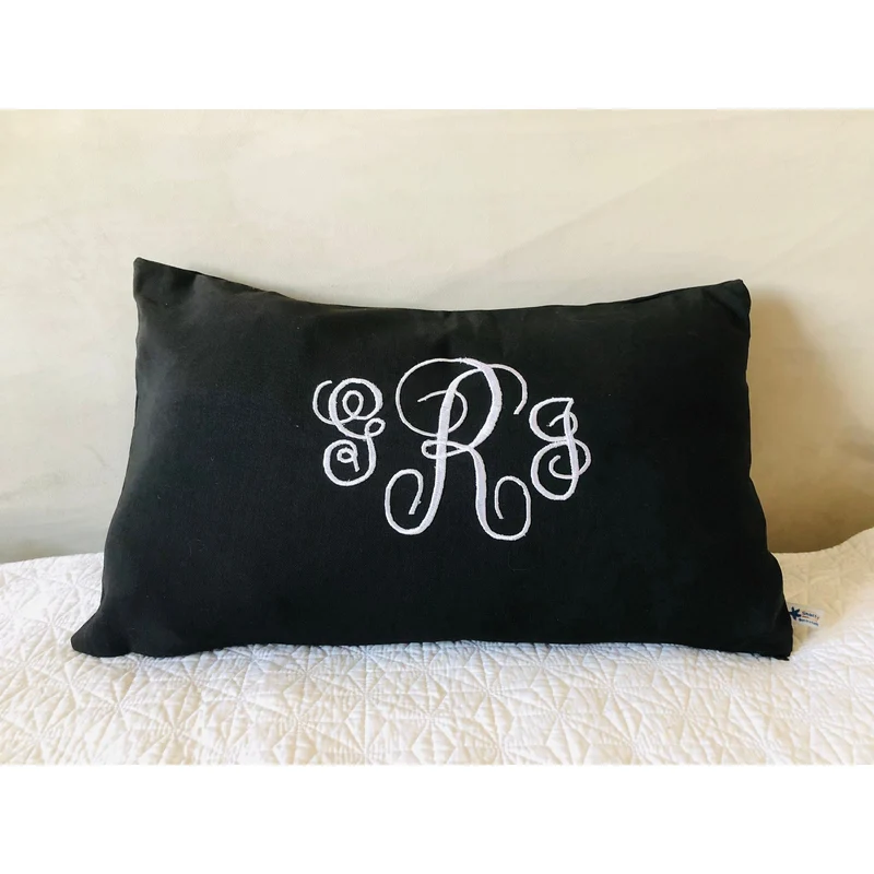 Monogram Lumbar Pillow Cover, Monogram Personalzied Gifts for Birthday