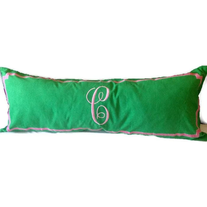 Monogrammed Long Body Pillow Cover, Body Pillow Case "20x54"