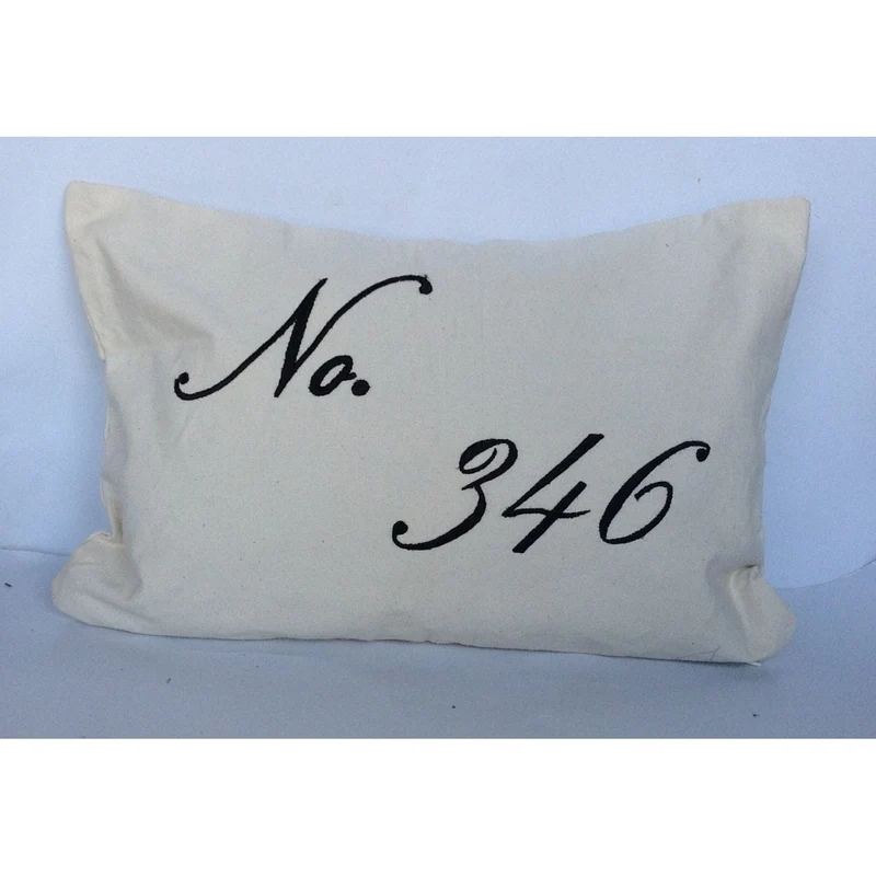 House Number Pillows, Personalized Lumbar Pillows, 12x20 Hostess Gift