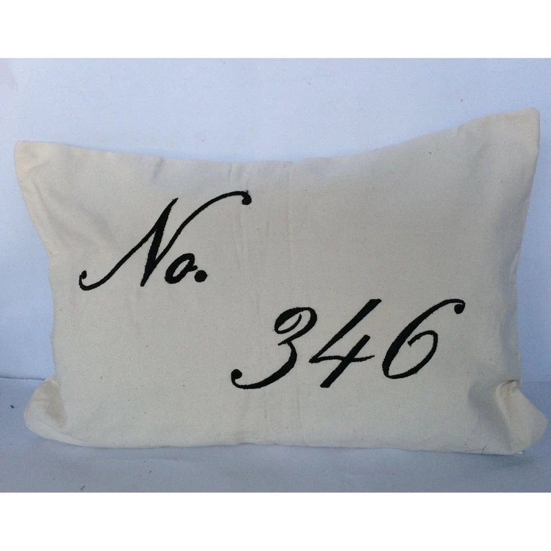 House Number Pillows, Personalized Lumbar Pillows, 12x20 Hostess Gift