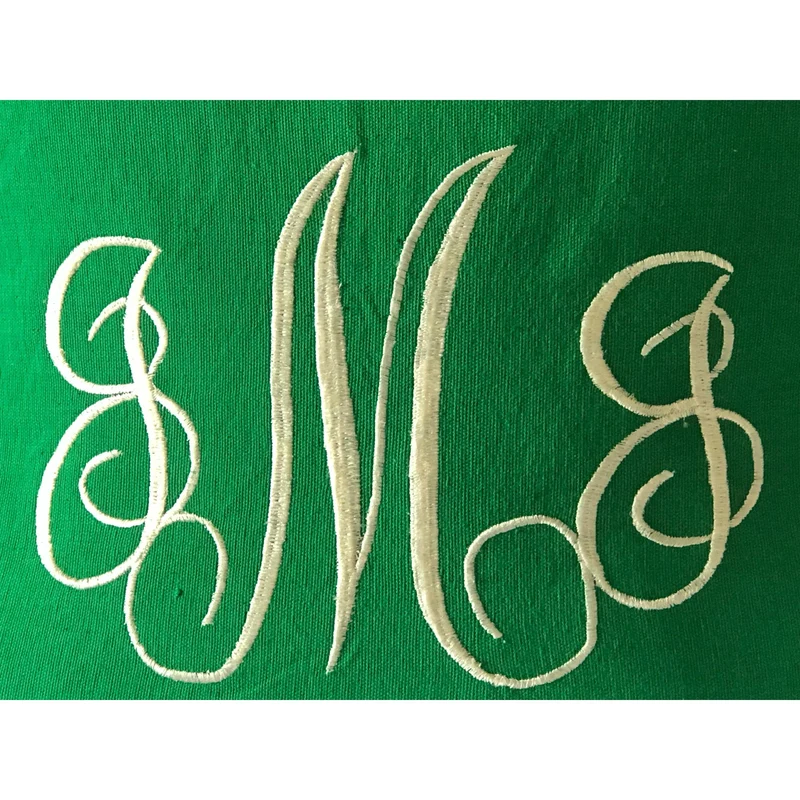 Green Monogrammed Pillows, Personalzed Monogram Gift Idea