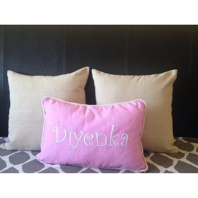 Monogram Baby Pillow Nursery Monogram Lumbar Pillows