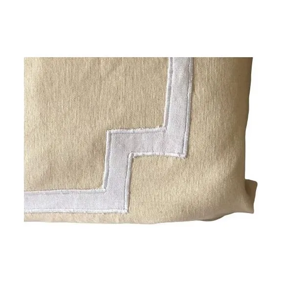 Long Ivory Monogram Body Pillow Covers