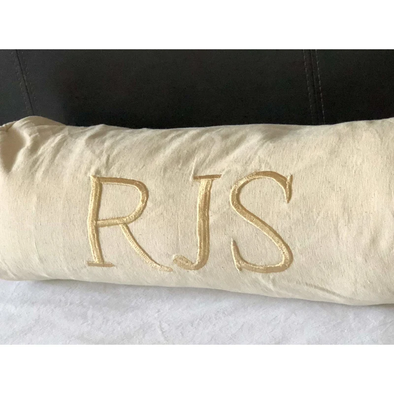 Decorative Bolster Pillow covers, Ivory Personalized Throw Pillows