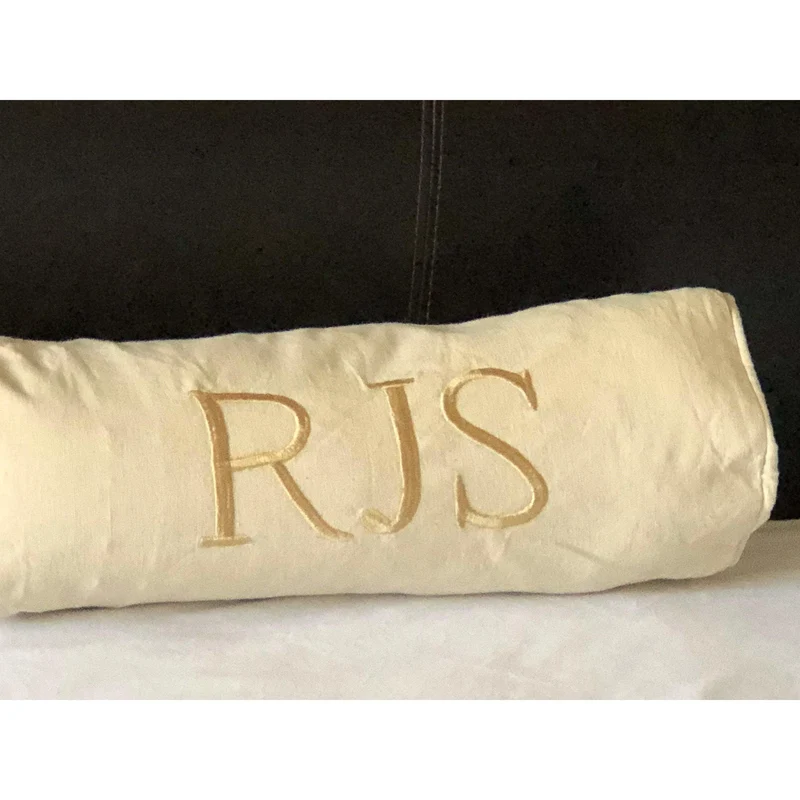 Decorative Bolster Pillow covers, Ivory Personalized Throw Pillows