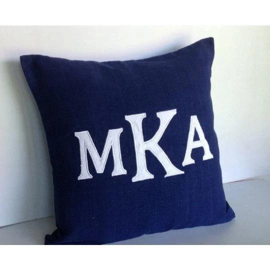Monogrammed Appliqued Decorative Pillow Covers, Personalized Gifts