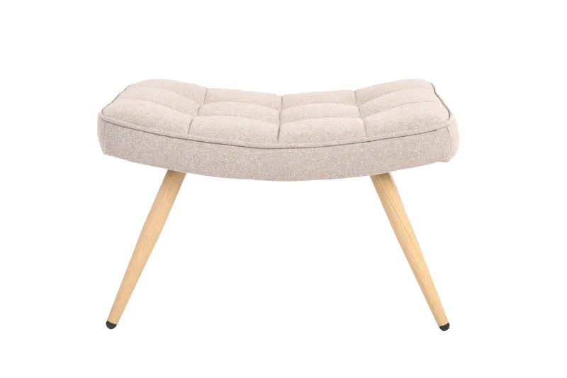 Hocker Uta / Cord grau, Samt schwarz, Webstoff dunkelgrau, Samt dunkelgrün, Webstoff sandfarben / Gestell schwarz pulverbeschichtet / Fuß-Ablage / Sitzhocker / B 60, H 39, T 41 cm