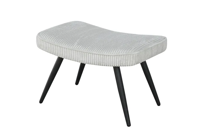 Hocker Uta / Cord grau, Samt schwarz, Webstoff dunkelgrau, Samt dunkelgrün, Webstoff sandfarben / Gestell schwarz pulverbeschichtet / Fuß-Ablage / Sitzhocker / B 60, H 39, T 41 cm
