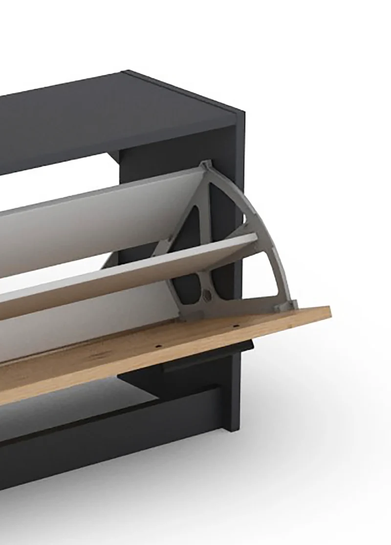 Garderoben-Set TAMINA / Kommode mit Schuhschrank + hängende Garderobe mit Spiegel / in Old Wood (Altholz-Optik), Artisan Eiche (Eiche-Optik) oder Light Atelier (Beton-Optik) / Flur-Schrank / Schränke / Regal / 100 x 190 x 25 cm (B x H x T)