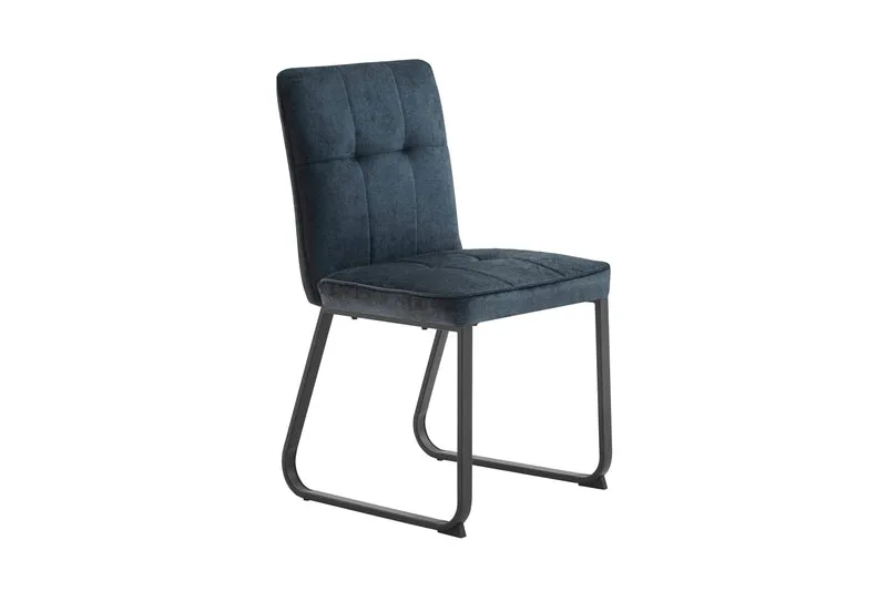 Esszimmerstuhl 2er Set Talea / Webstoff in dunkelgrau oder hellgrau / Gestell Metall in schwarz pulverbeschichtet / Küchenstuhl / Wohnzimmerstuhl / bis 120 kg / B 46, H 86, T 55 cm