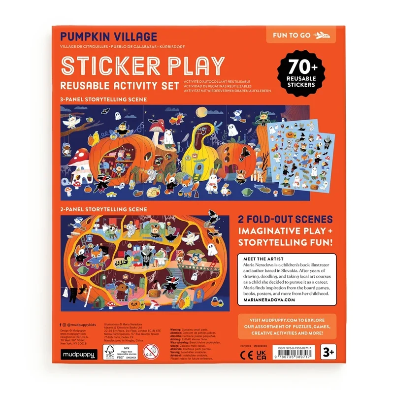 PUMPKIN VILLAGE STICKER PLAY REUSABLE ACTIVITY KIT (3 Years+)