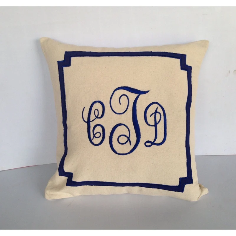 Monogram Shams, Monogram Pillow Cover, Monogrammed Gifts for Bride