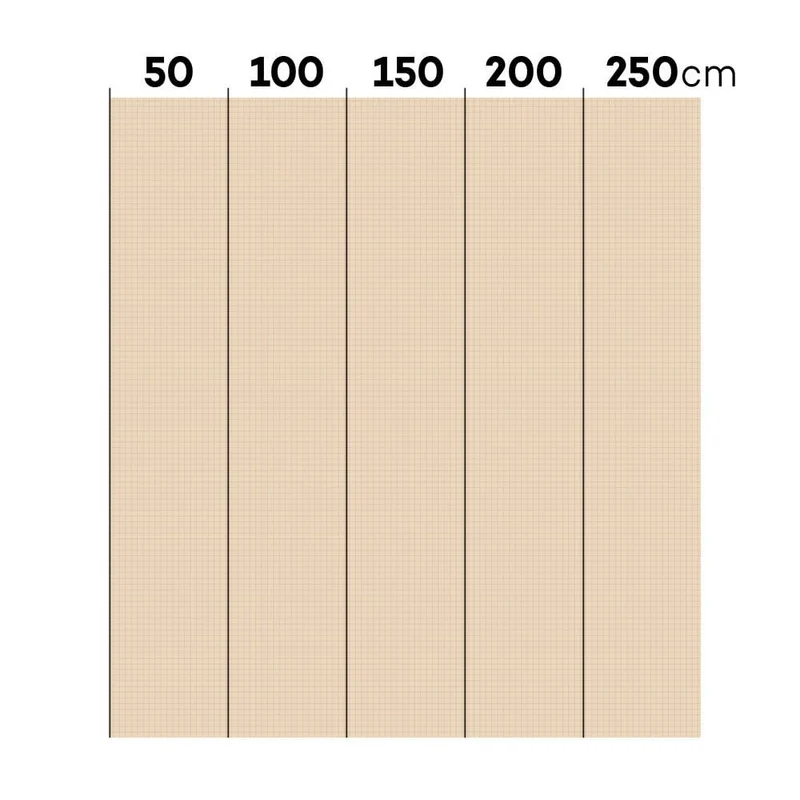 Dekornik Tapete Simple check pattern small ivory Streifen 50 x 280