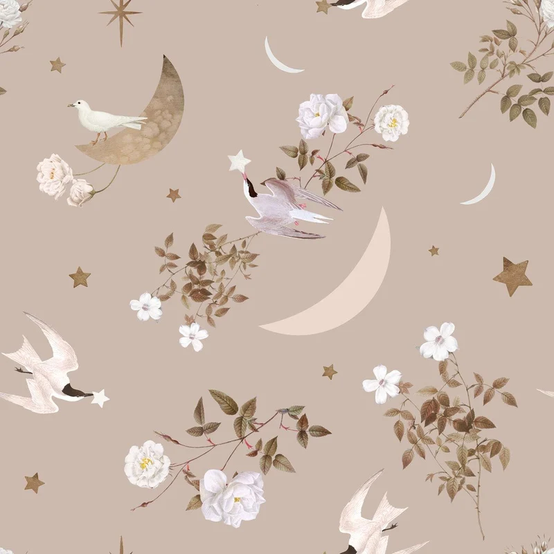 Dekornik Tapete Vögel In The Night Sky Streifen 100 x 280