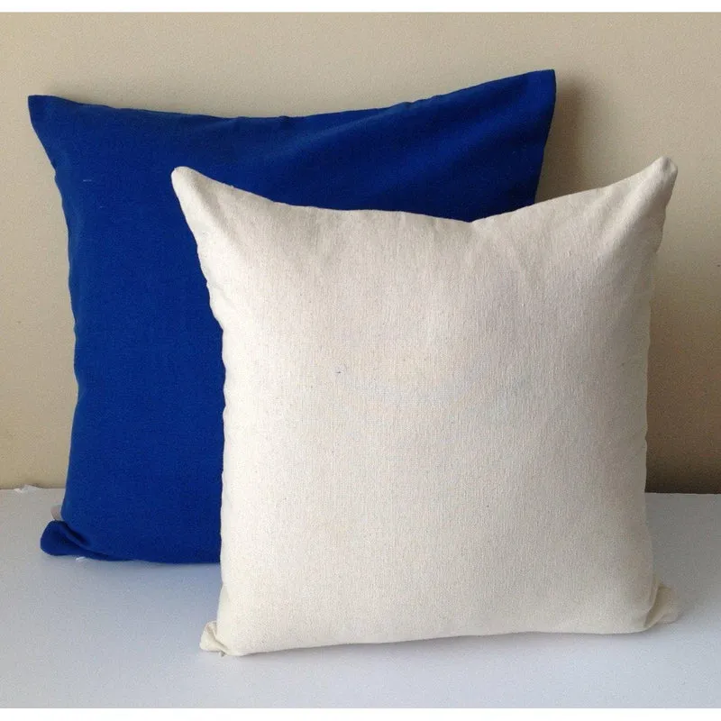Set of two, Solid cotton Pillows, Big pillow cover, plain pillows,