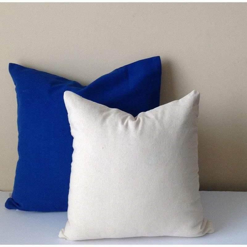 Set of two, Solid cotton Pillows, Big pillow cover, plain pillows,