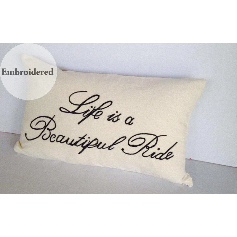 Quote Pillows: Life is a Beautiful Ride