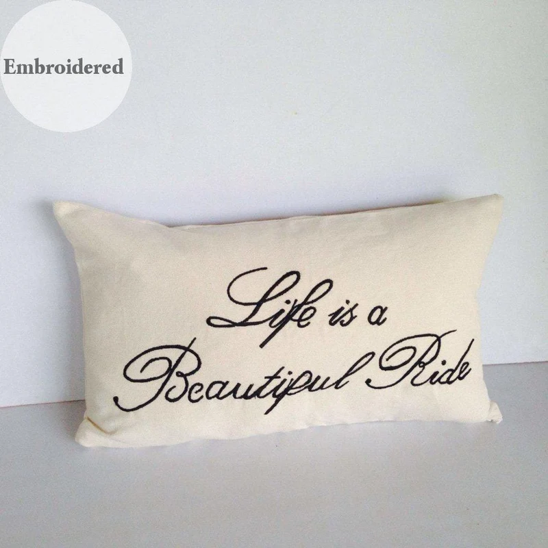 Quote Pillows: Life is a Beautiful Ride