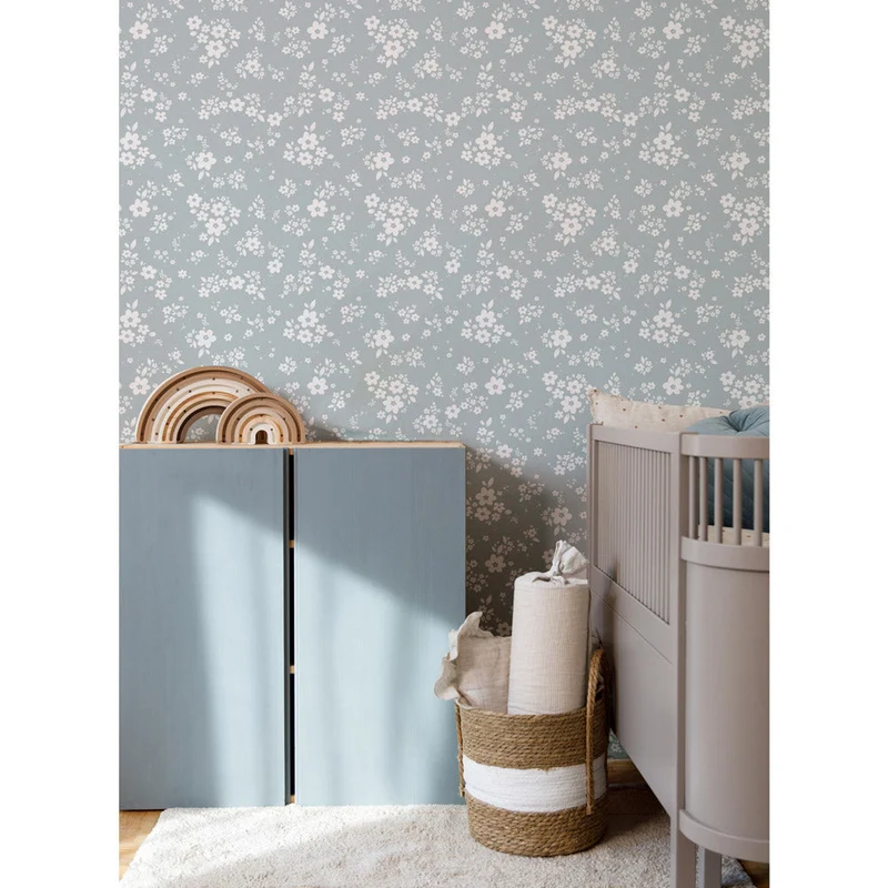 Dekornik Tapete Lace Meadow Blau Streifen 50 x 280