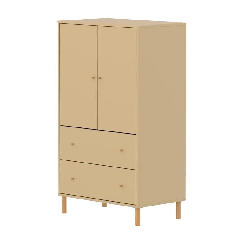 Flexa Saga Schrank, 2 Türen und 2 Schubladen Sand/Eiche