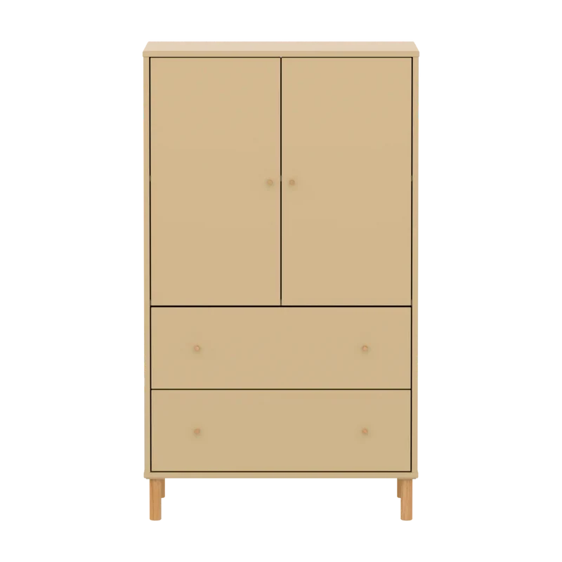 Flexa Saga Schrank, 2 Türen und 2 Schubladen Sand/Eiche