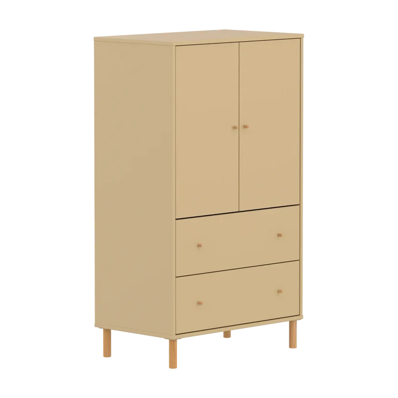 Flexa Saga Schrank, 2 Türen und 2 Schubladen Sand/Eiche