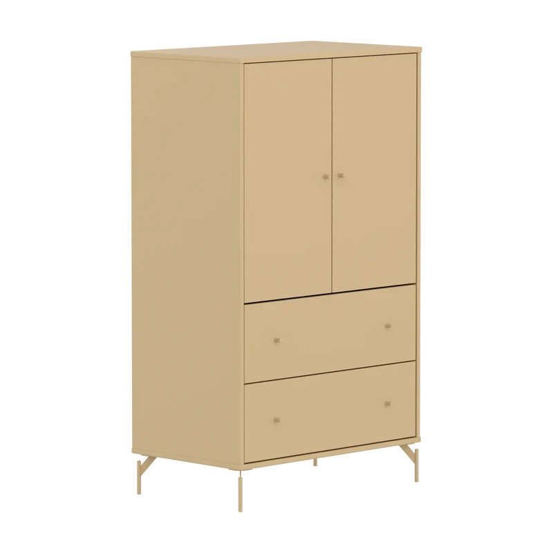 Flexa Saga Schrank, 2 Türen und 2 Schubladen Sand