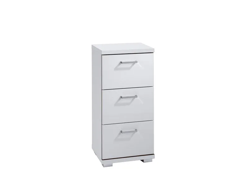Badezimmer Seitenschrank / in anthrazit, Sonoma Eiche (Eiche-Optik) oder weiß / B 35,5, H 74, T 31,5 cm / mit 2 Schubkästen