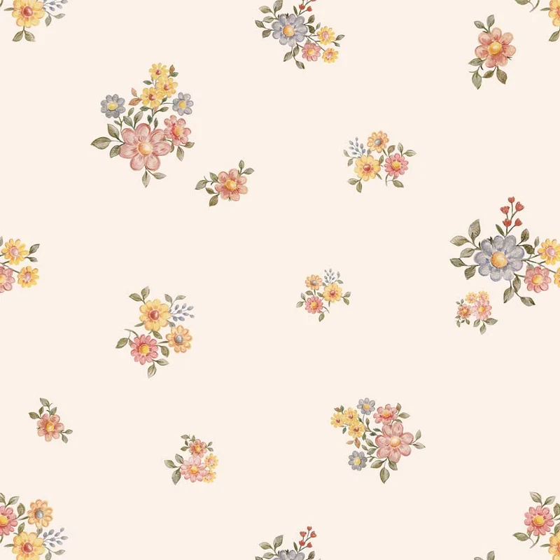 Dekornik Tapete Blumen minimini Hell Streifen 100 x 280