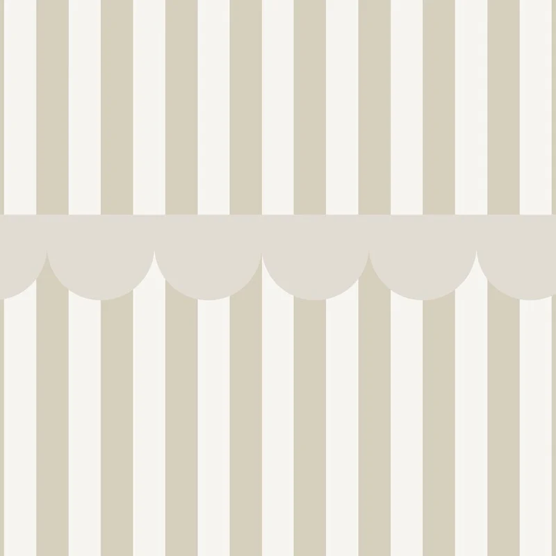 Dekornik Tapete Simple Rustic Beige Weiss Streifen 50 x 280