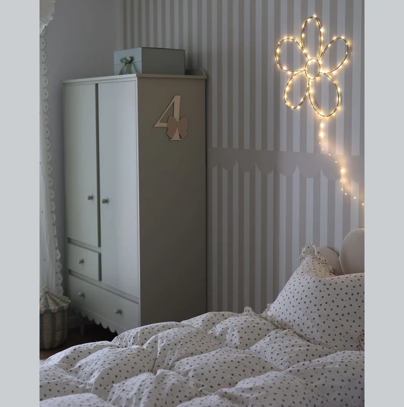 Dekornik Tapete Simple Rustic Beige Weiss Streifen 50 x 280