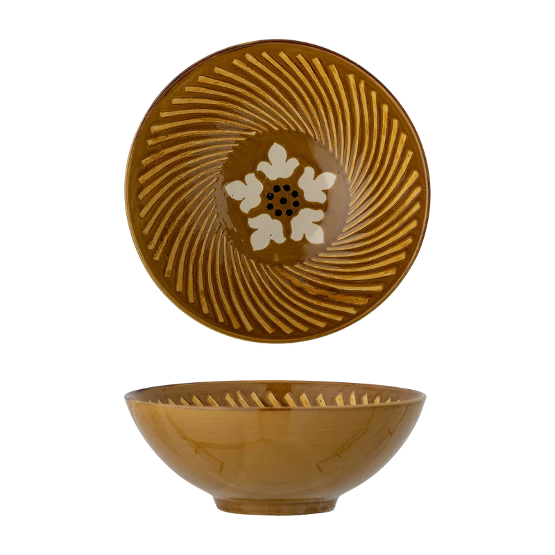 Heikki Bowl Brown Stoneware - Bloomingville
