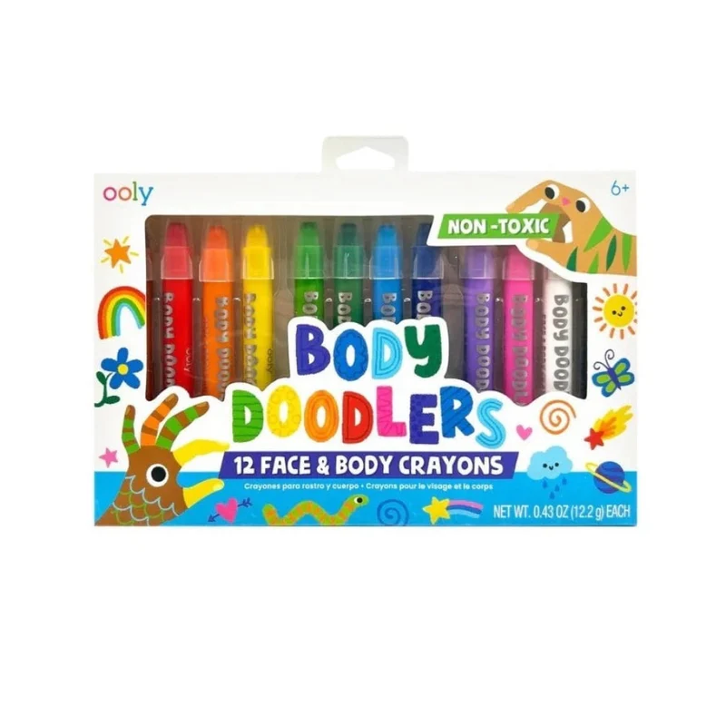 BODY DOODLERS - 12 FACE AND BODY CRAYONS (6 YEARS+)