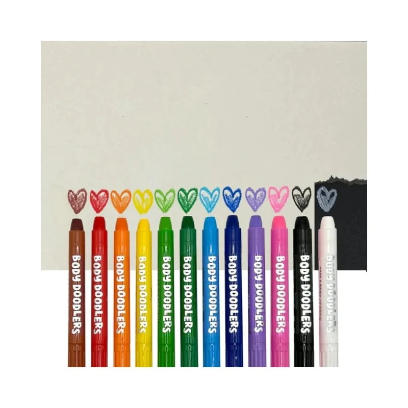 BODY DOODLERS - 12 FACE AND BODY CRAYONS (6 YEARS+)