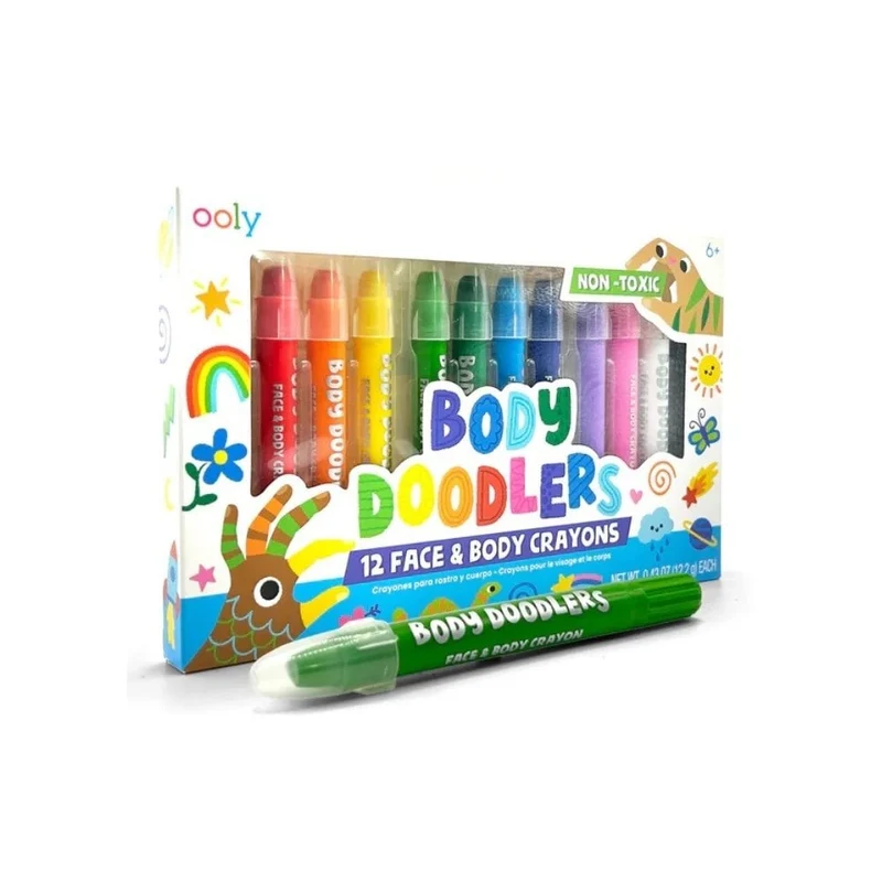 BODY DOODLERS - 12 FACE AND BODY CRAYONS (6 YEARS+)