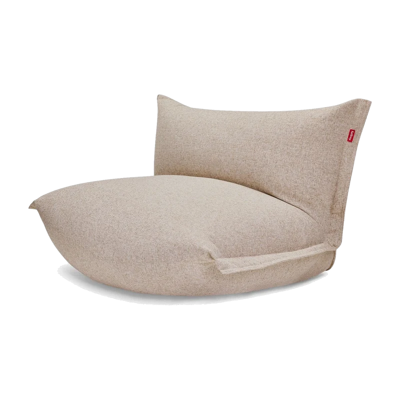 Fauteuil lounge en tissu bouclette beige 102x85x75cm BonBaron Slim - Fatboy