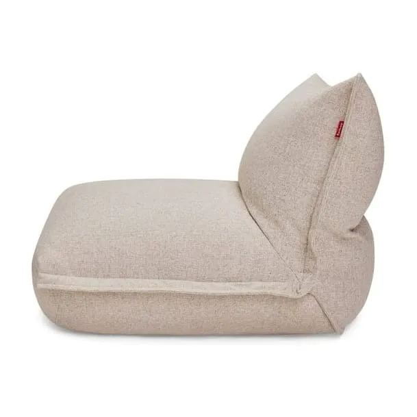 Fauteuil lounge en tissu bouclette beige 102x85x75cm BonBaron Slim - Fatboy