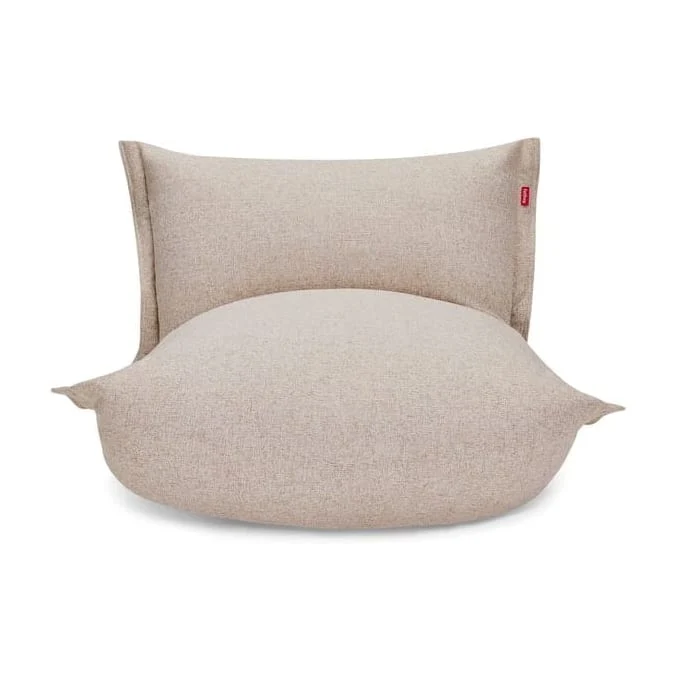Fauteuil lounge en tissu bouclette beige 102x85x75cm BonBaron Slim - Fatboy