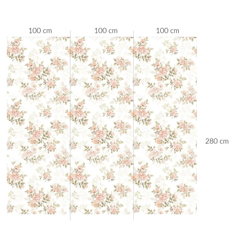 Dekornik Tapete Vintage Rose Pattern Streifen 100 x 280
