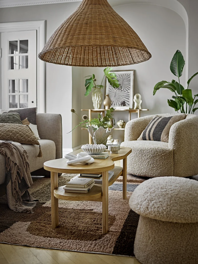 Bocca Pouf Nature Polyester - Bloomingville